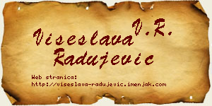 Višeslava Radujević vizit kartica